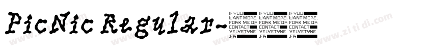 PicNic Regular字体转换